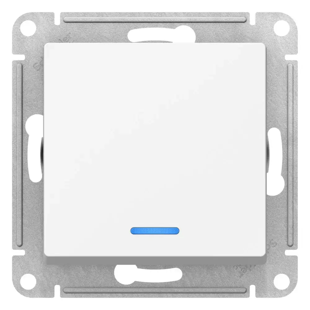 ATLASDESIGN 1-клавишный ПЕРЕКЛЮЧАТЕЛЬ с подсветкой, сх.6а, 10АХ, механизм, ЛОТОС