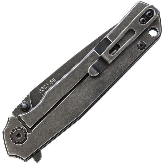 Складной нож Ruike P801-SB Limited Edition черный c клинком из стали Sandvik™ 14C28N, рукоять Stainless Steel