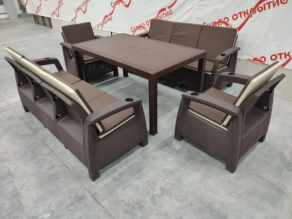Обеденный комплект под ротанг YALTA FAMILY MAXI SET
