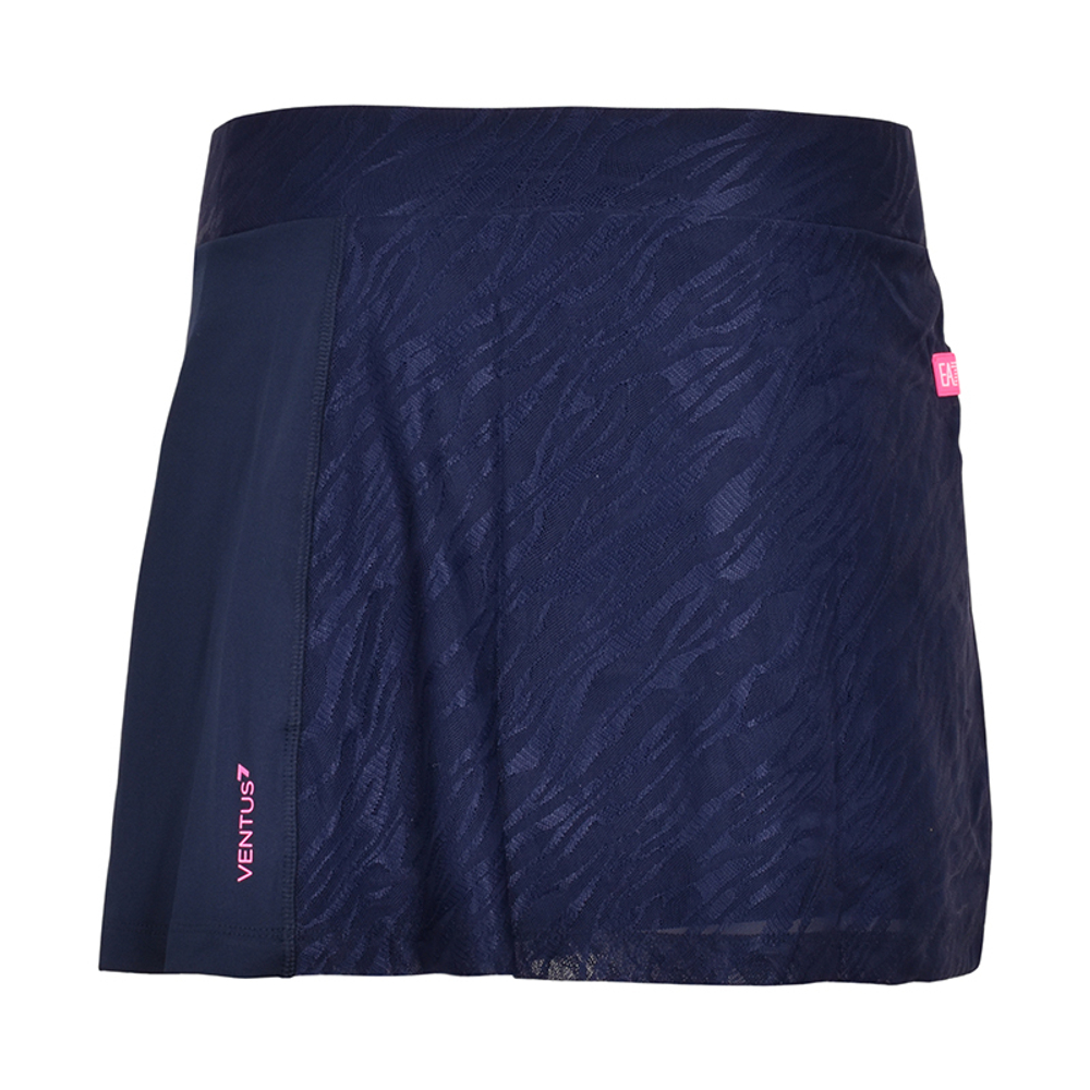 Теннисная юбка EA7 Woman Jersey Miniskirt - небесный