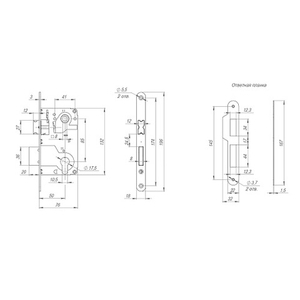 Корпус замка AJAX METLS25-50 BL черный /45929/