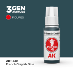 Акриловая краска AK Interactive French Greyish Blue 3GEN Figures, 18мл