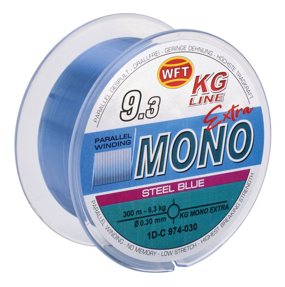 Леска монофильная WFT KG MONO EXTRA Steel Blue 300 м, 0,30 мм