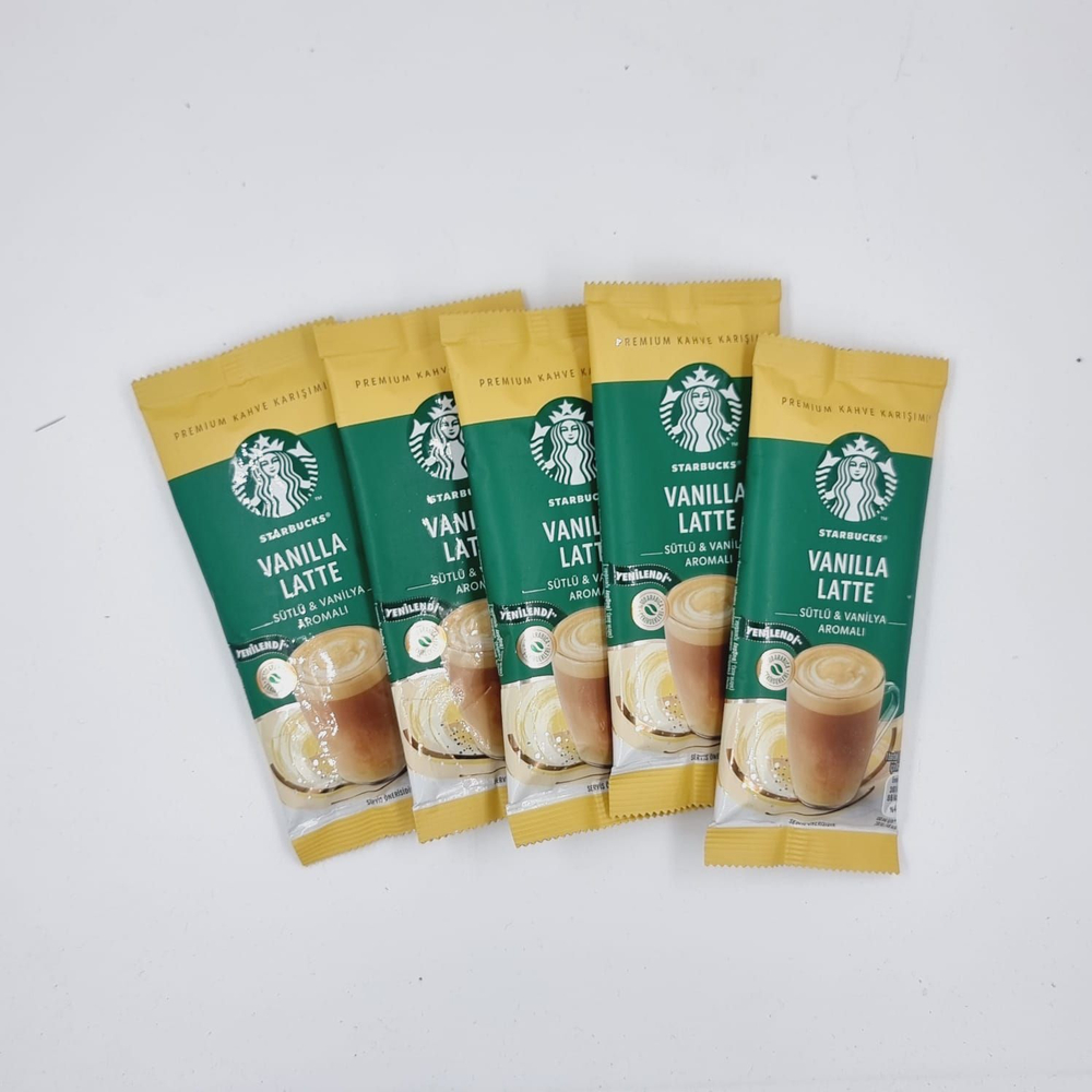 Starbucks Кофе растворимый Vanilla Latte 107,5 г (5 пакетиков по 21.5 г)