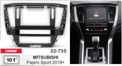 Mitsubishi Pajero Sport 2019+, 10.1" (Carav 22-735)