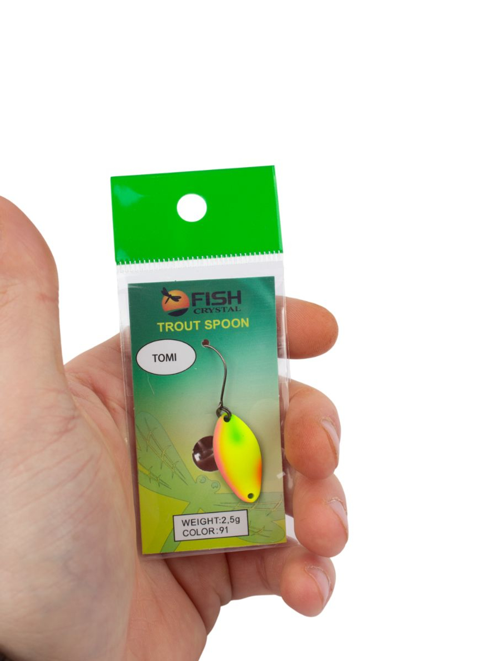 Блесна Fish Crystal TOMI 24 мм 2.5 г на форель цвет 91