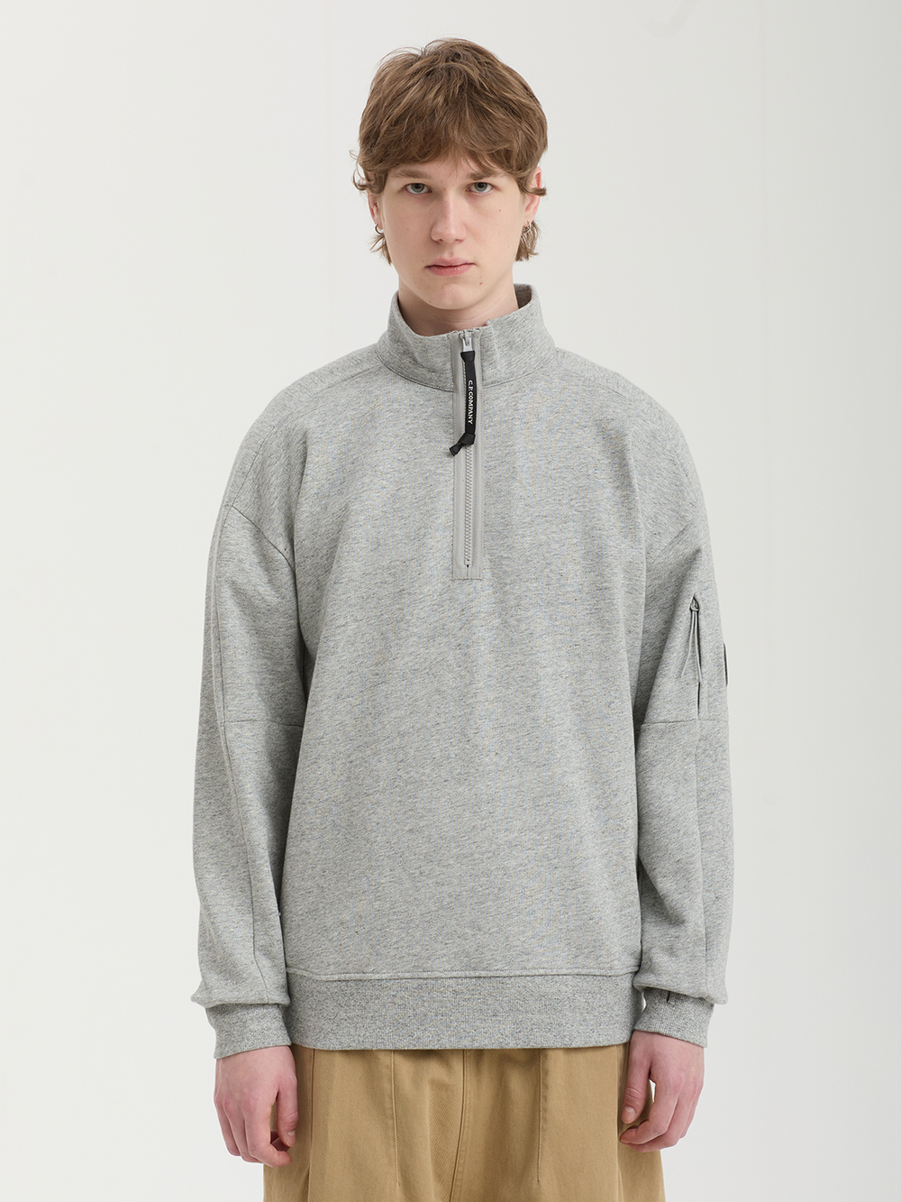 Мужская Толстовка (Half-zip) Diagonal Raised Fleece Lens