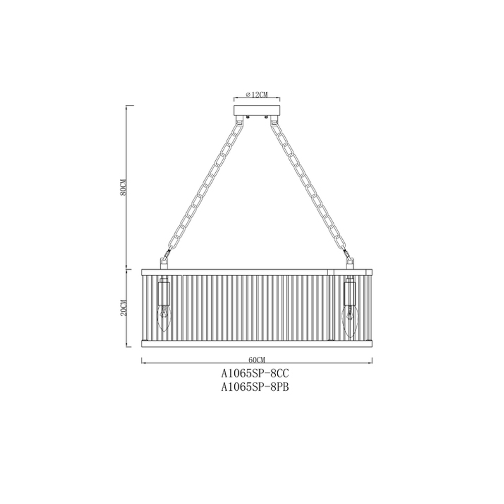 Подвесная люстра Arte Lamp ANETTA A1065SP-8CC