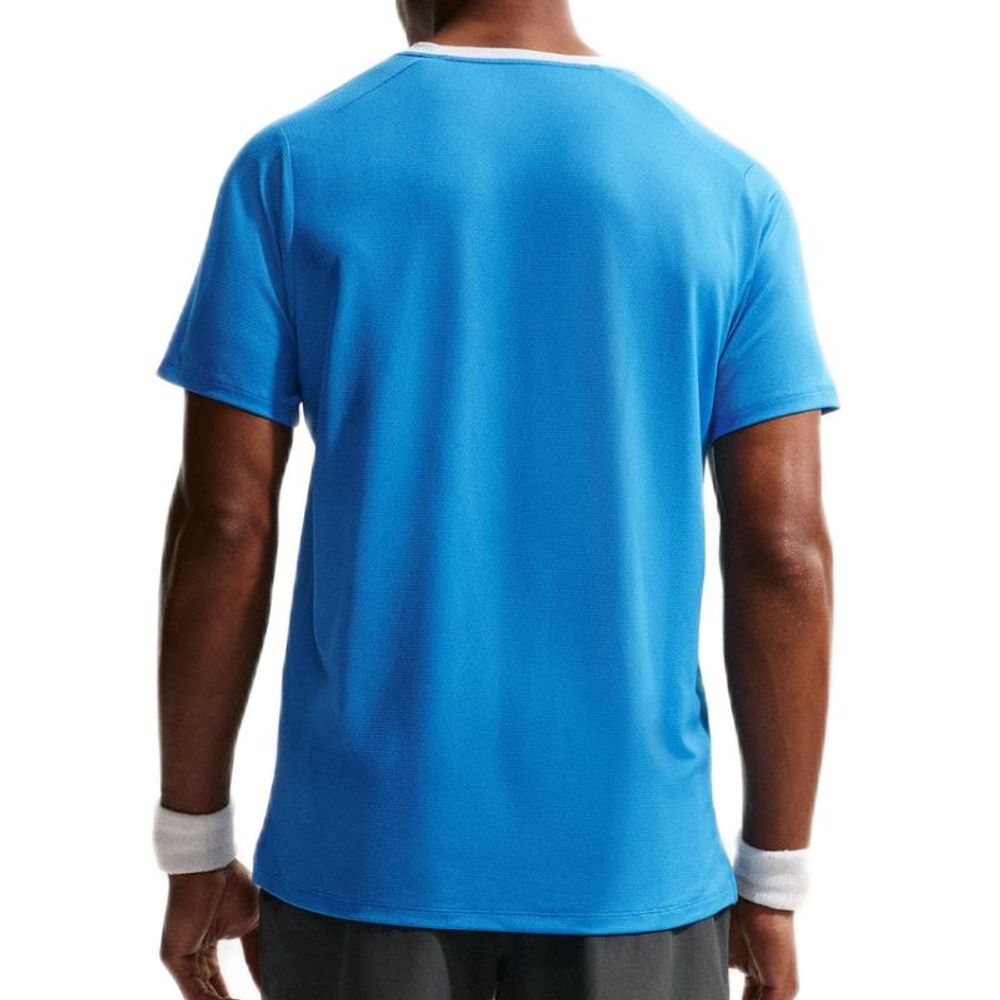 Теннисная футболка Nike Court Advantage Dri-Fit Tennis - light photo blue/hydrogen blue/white