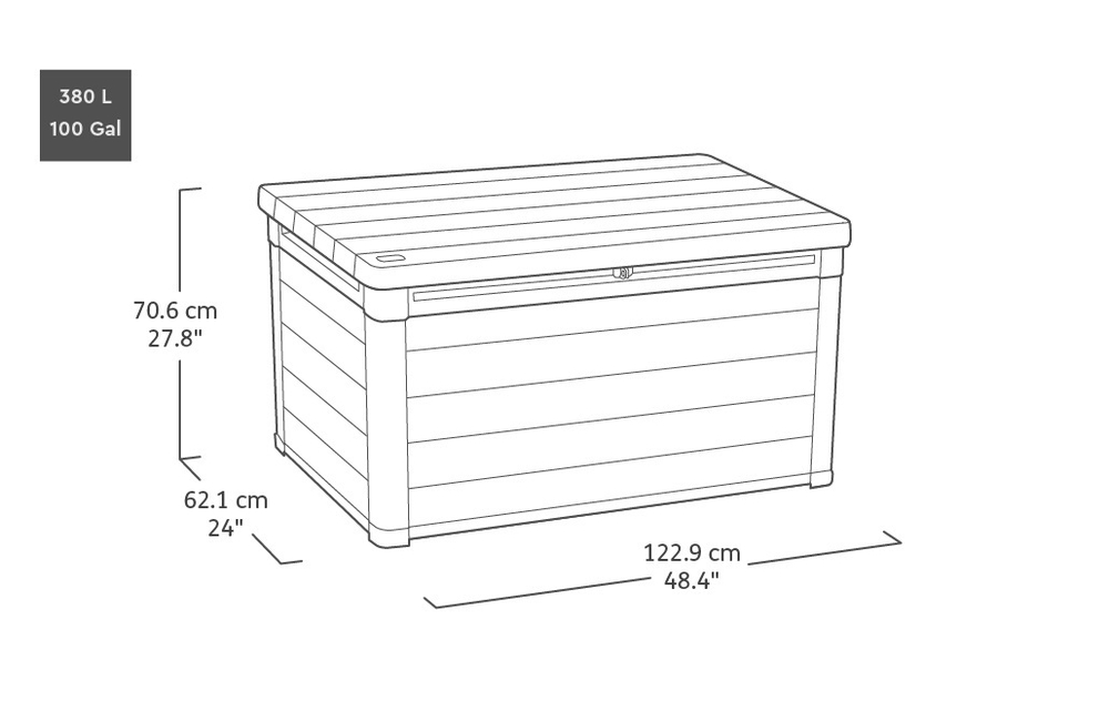 Пластиковый сундук Keter Denali 380 л