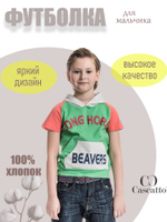 Футболка для мальчика с капюшоном