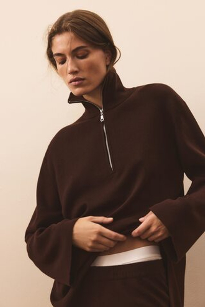 Тонкий трикотажный джемпер на молнии - H&M