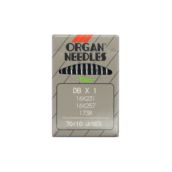 Иглы для промышленных швейных машин DBx1, №70 J (SES), 10 шт, Organ