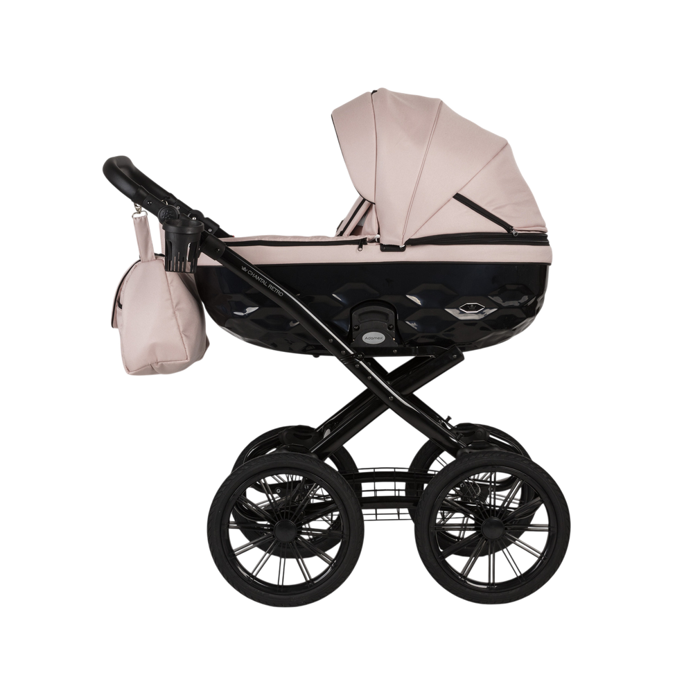 Коляска универсальная Adamex Chantal RETRO 2 в 1, C-TK103 - Светло-розовый