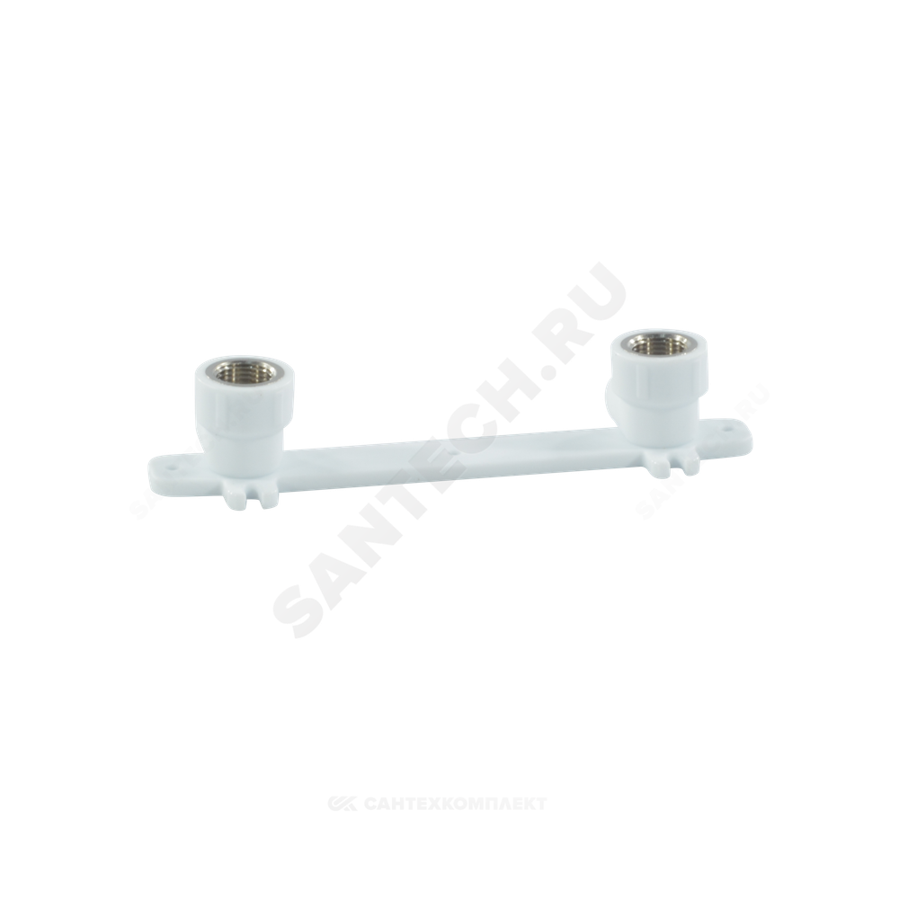 Планка монтажная PP-R белая Дн 20х1/2" ВР под смеситель с водорозетками VALFEX 10124020