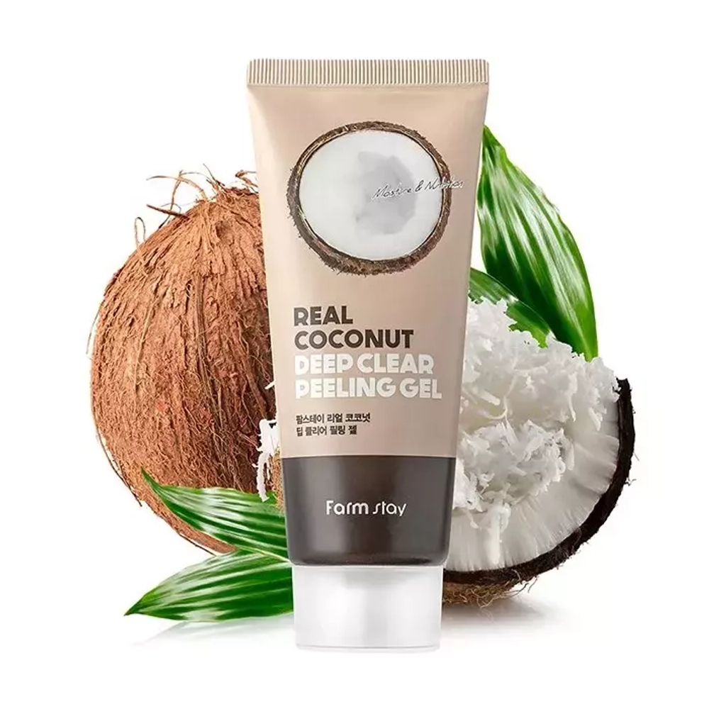 FarmStay Real Coconut Deep Clear Peeling Gel Отшелушивающий гель с экстрактом кокоса