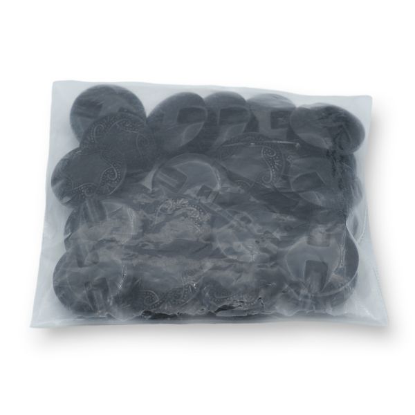 Пуговицы на ножке 32L=20 мм, (Black (черный)), 24 шт, 615010-1
