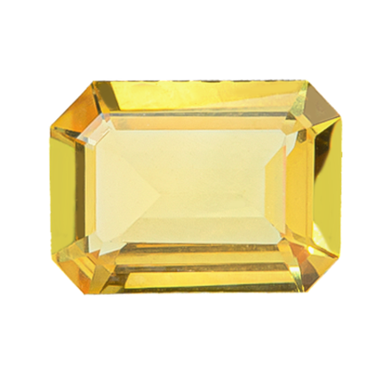 Сапфир желтый (корунд) (октагон 7.81 х 5.75 мм)