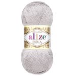 Пряжа Alize (Ализе) Diva / уп.5 мот. по 100 г, 350м, 168 морская ракушка A