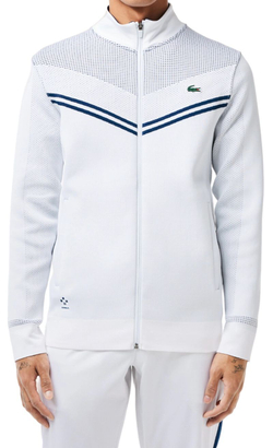 Мужская теннисная кофта Lacoste Tennis x Daniil Medvedev After Match Jacket - белый