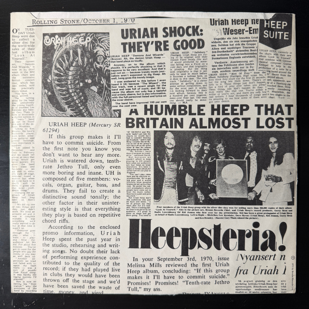 Виниловая пластинка Uriah Heep - Uriah Heep Live 2LP