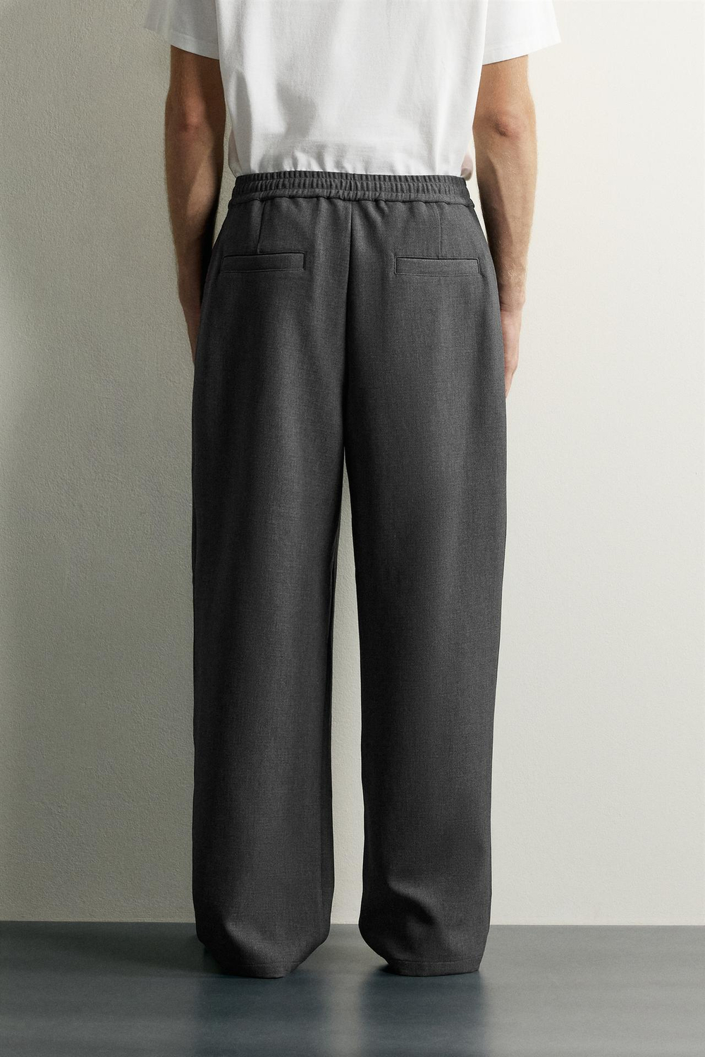 ZARA БРЮКИ COMFORT RELAXED FIT, СЕРЫЙ МЕЛАНЖ