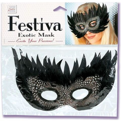 Черная маска Festiva Exotic (Цвет: черный)