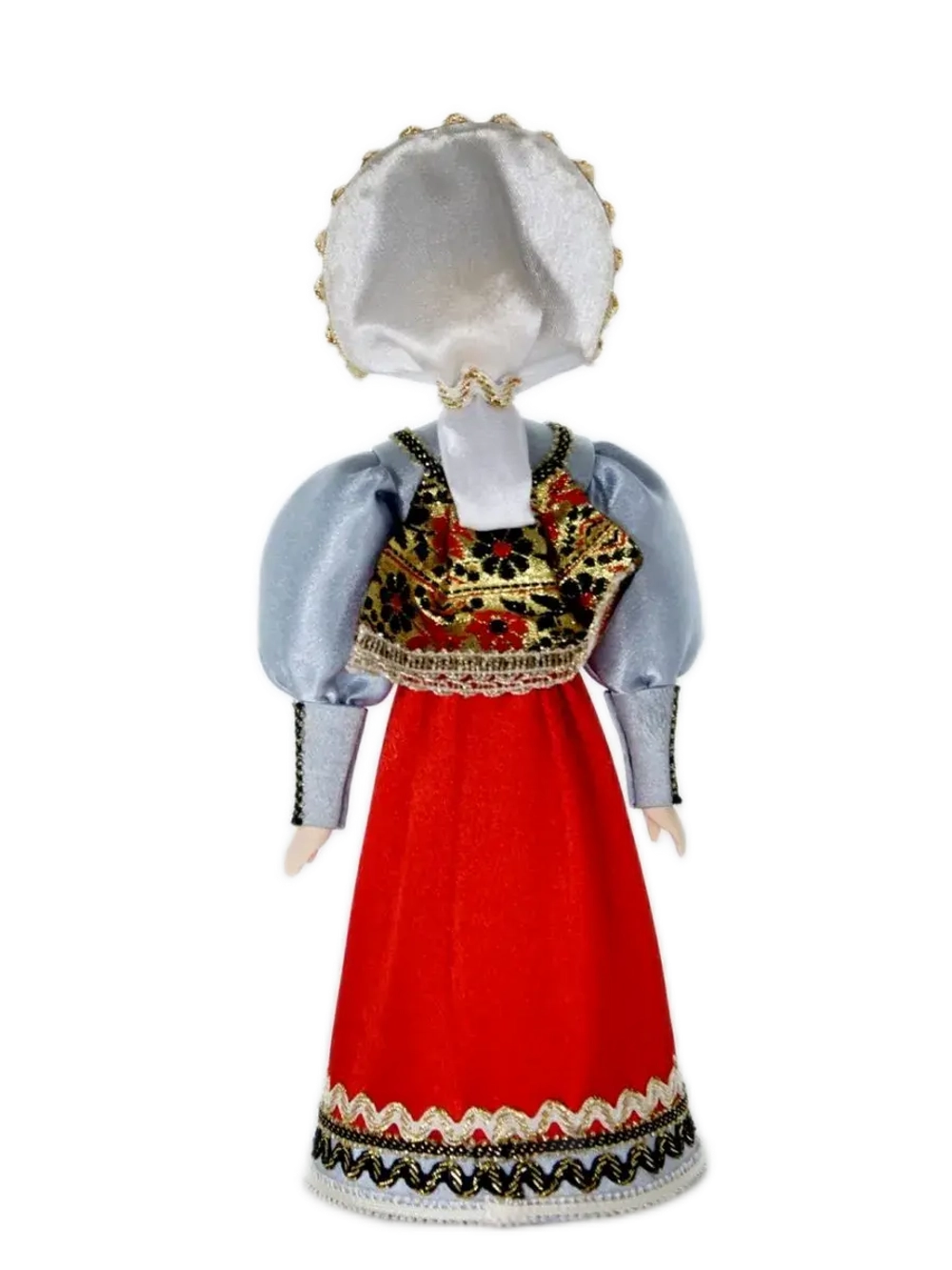 Кукла коллекционная фарфоровая в сарафане, душегрее и кокошнике,19 в. Центральная Россия
