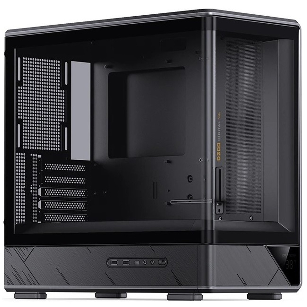 Корпус Mini-Tower JONSBO D200 TG, Micro-ATX, черный (D200 Black)