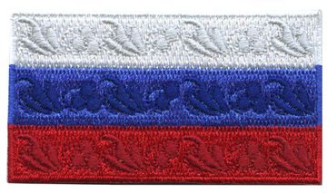 Нашивка Флаг России (в цветочках)