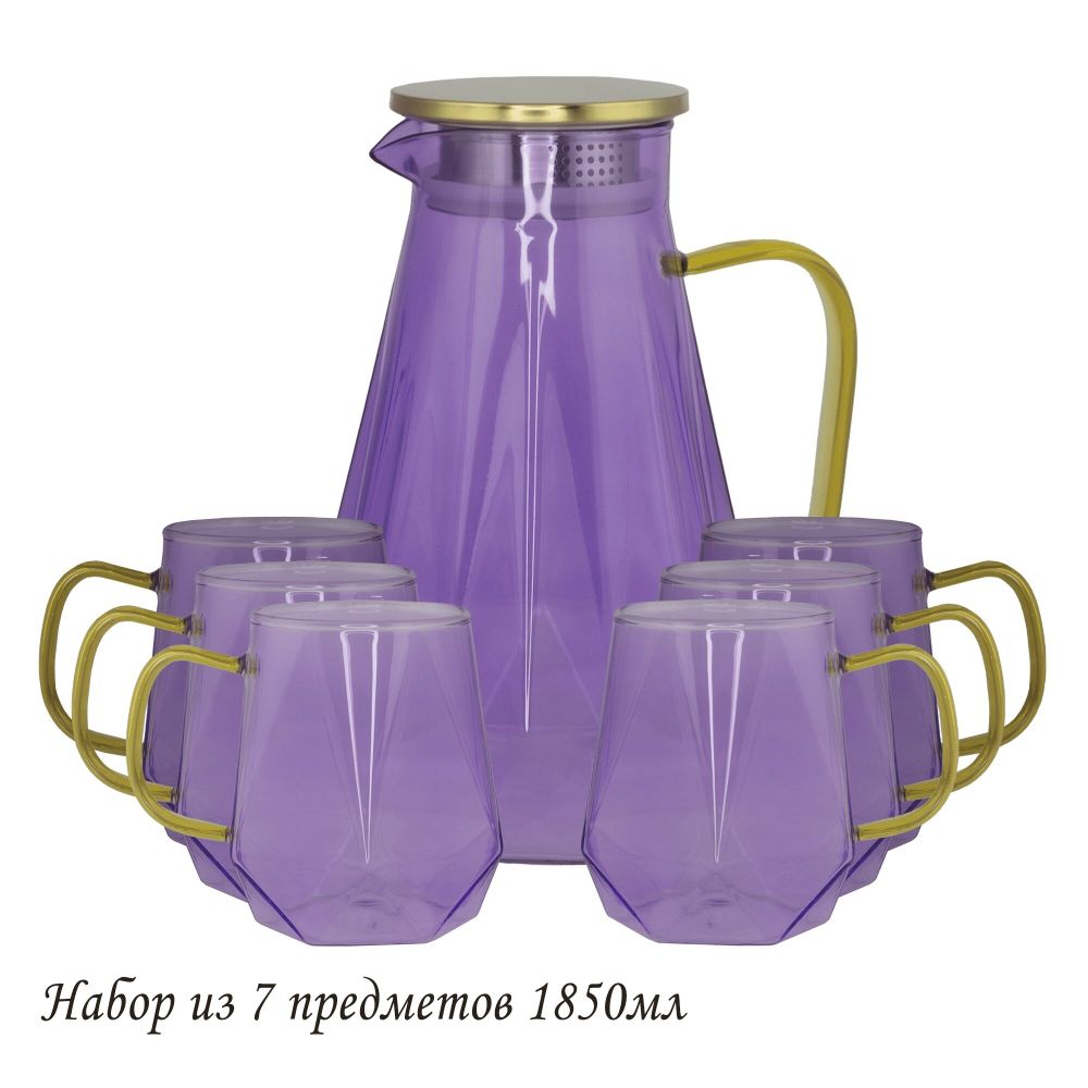 Lenardi 160-260 Набор графин 1850мл и 6 стаканов в под.уп.(х8)
