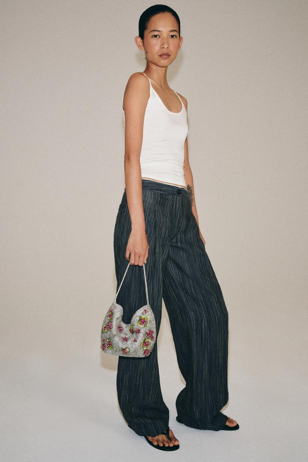 ZARA СУМКА С БИСЕРОМ, РАЗНОЦВЕТНЫЙ