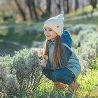 Шапка хлопковая двухслойная с отворотом "Молоко"