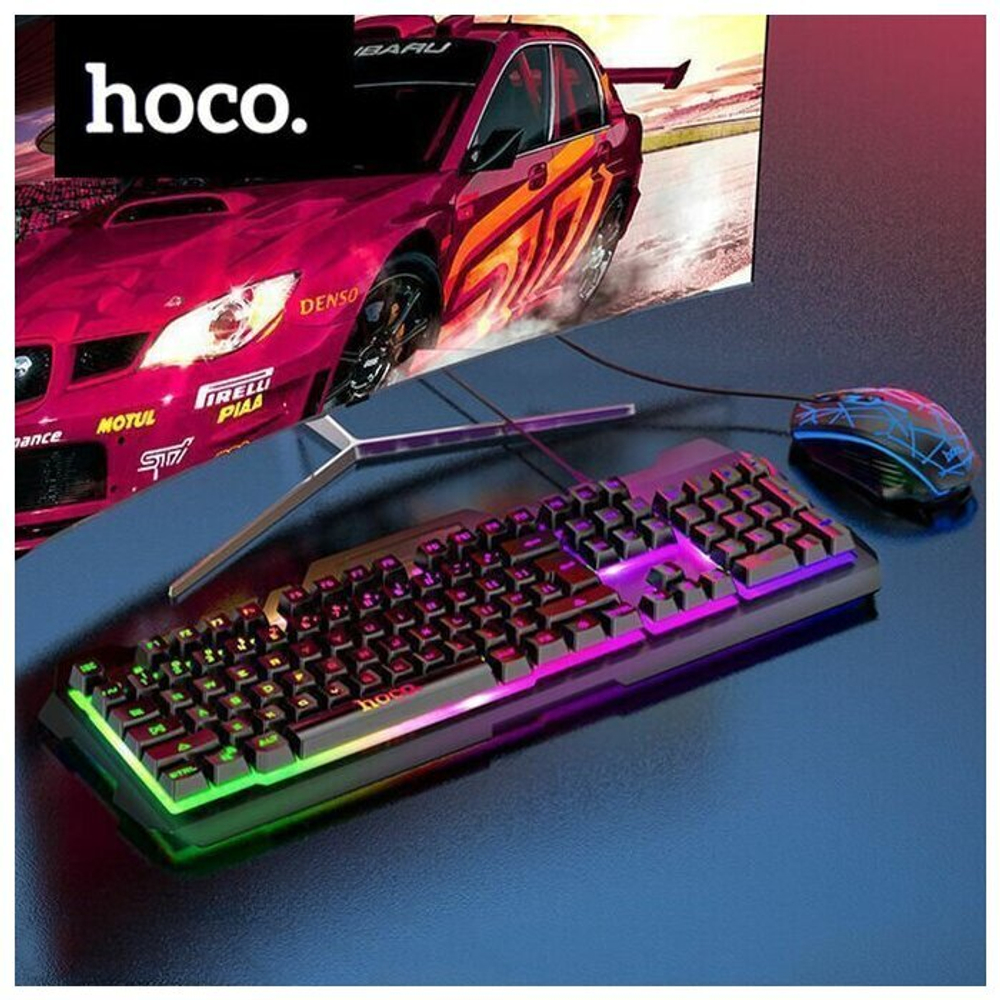 Комплект игровая мышь + клавиатура проводная hoco Dl16