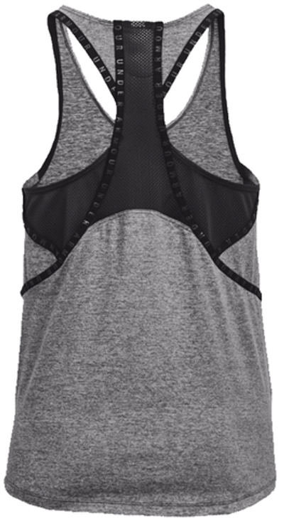 Женский топ теннисный Under Armour Knockout Mesh Back Tank W - dark grey