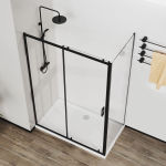Душевой уголок Vincea Сити (City) VSR-5CT9012CLB, 1200*900, черный, стекло прозрачное