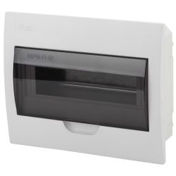 Корпус пластиковый встраиваемый ЭРА SIMPLE ЩРВ-П-12 IP41 прозрачная крышка белый | Корпуса пластиковые распределительные