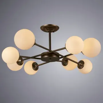 Люстра потолочная на штанге 8*E14 A2703PL-8SG матовое золото Marco Arte Lamp