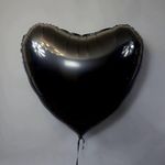 G Шар 36'' / 91 см сердце Черный  (БГ-150)