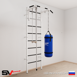 Шведская стенка Sv Sport усиленная 6152 (Турник стандарт/Канат/Трапеция/Цепь/Мешок 22кг)
