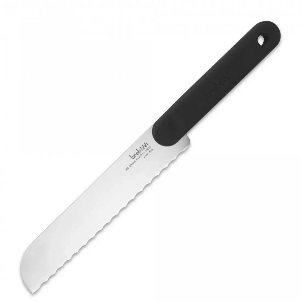 Нож кухонный для хлеба 20см Trebonn Chopping boards and Knives черный