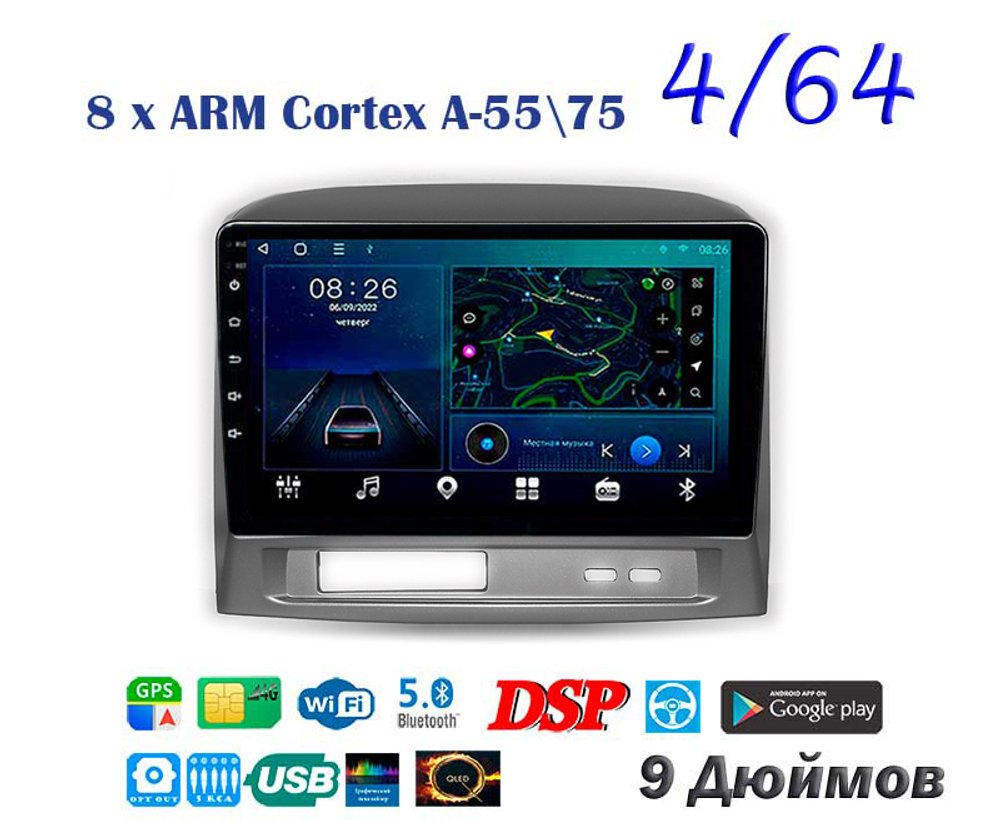 Topway TS10 4+32GB 8 ядер для Toyota Vios 2002-2007