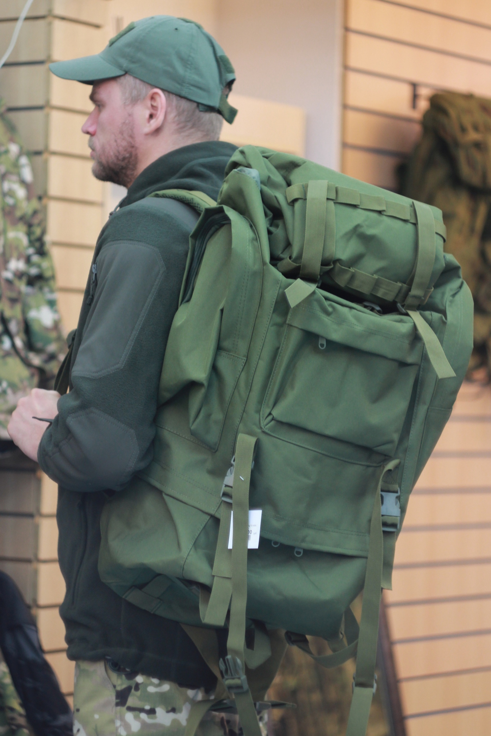 Рюкзак такт"Duffel bag"ОЛИВА c рамой 65л