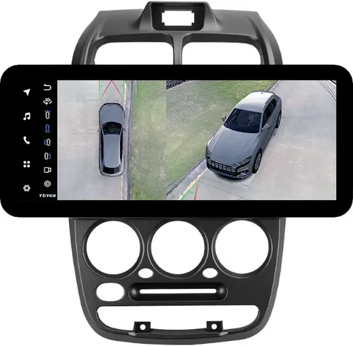 Магнитола для Hyundai Accent 2000-2011 (рамка 1 кнопка) - Teyes LUX ONE 360 монитор 12.3" 2K QLED на Android 10, Быстрая, CarPlay, 4G SIM-слот, 4 камеры в комплекте