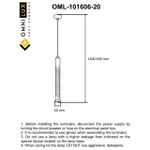 Подвесной светодиодный светильник Omnilux Arcore OML-101606-20