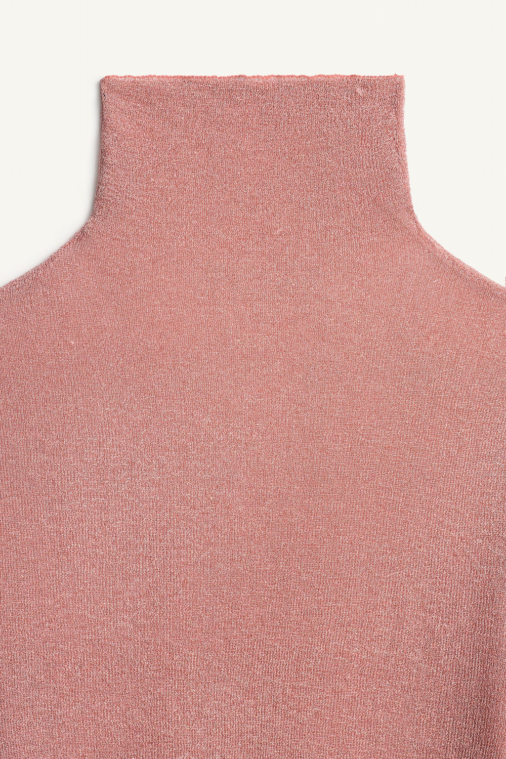 ZARA ПОЛУПРОЗРАЧНЫЙ ТОП - LIMITED EDITION, БЛЕДНО-РОЗОВЫЙ