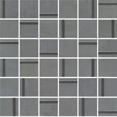 Керамический декор KERAMA MARAZZI ГВАРДИ (1) мозаичный синий матовый обрезной 30x30 / MM13131 / 9мм. (36 частей 4,8х4,8)