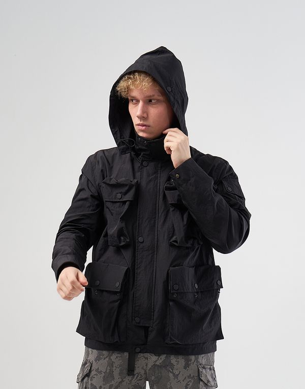 Куртка We Don’t Care Swiss M70 Crinkle Nylon Jacket Black - фото 3