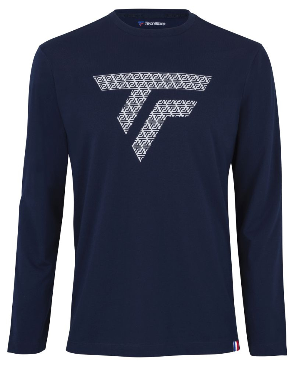 Мужская теннисная футболка Tecnifibre Training Tee Longsleeves — marine