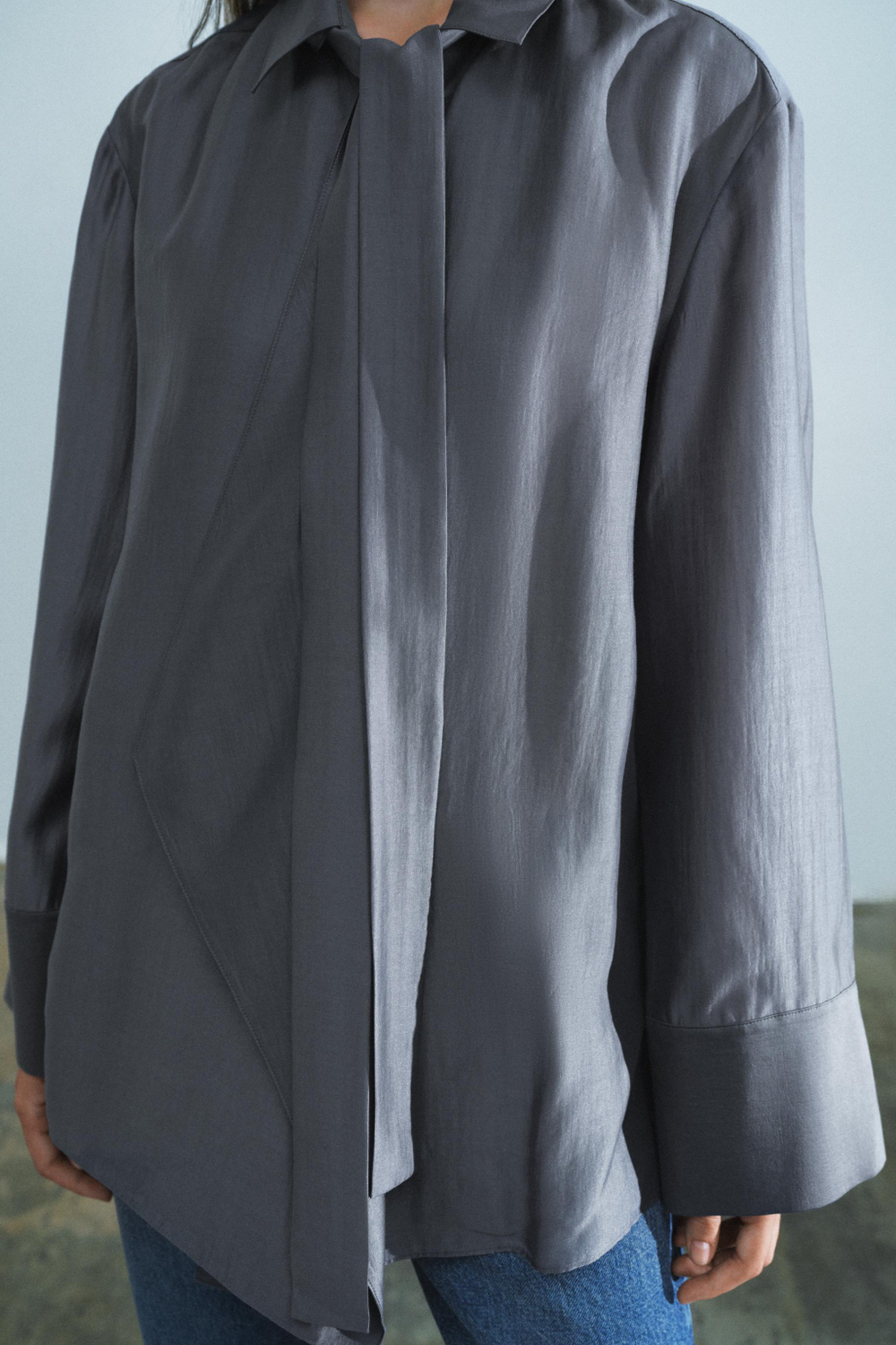 РУБАШКА С БАНТОМ — ZW COLLECTION — ZARA